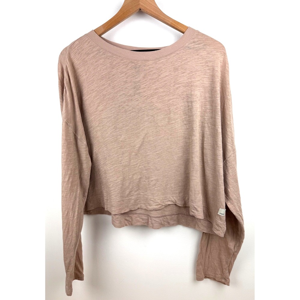 Vuori Dusty Rose Long Sleeve Crop Top